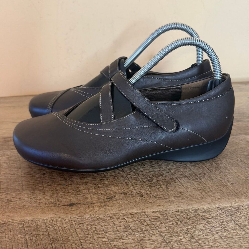 Wolky Passion Mary Jane shoes in brown leather size 40
